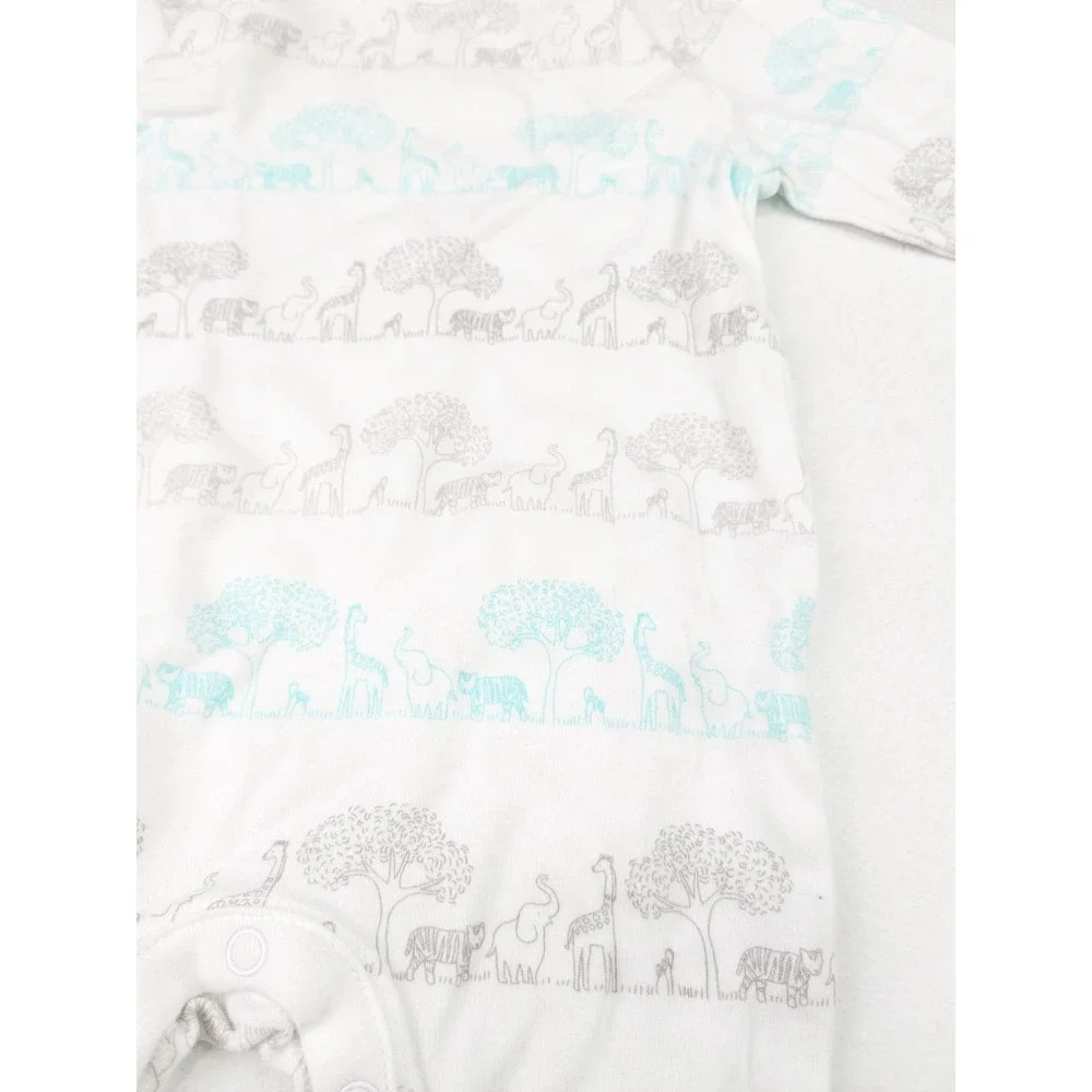 Janie & Jack Teal/Gray Safari Romper